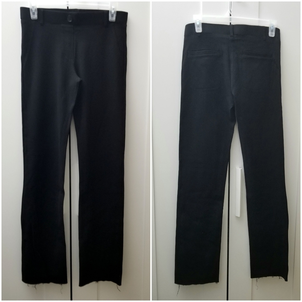 Betabrand Women's Black Casual Jeggings  Yoga Pants with Raw Hem, Small Long